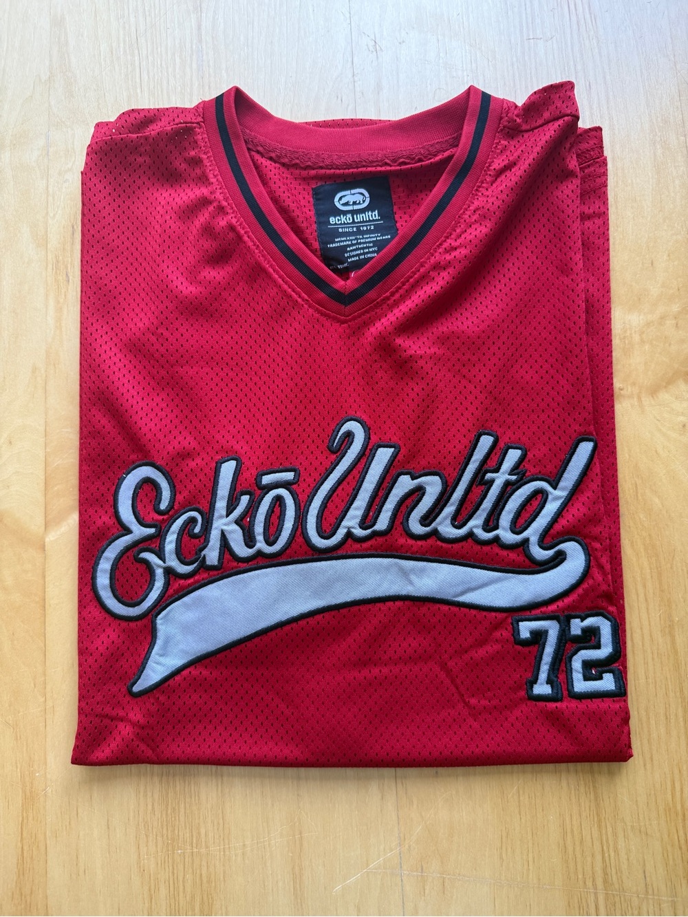 Ecko Unltd Red Mesh #72 Hip Hop Streetwear Jersey Men… - Gem